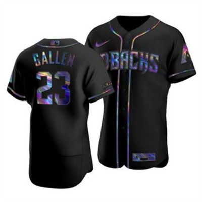 Arizona Arizona Diamondbacks #23 Zac Gallen Men's Nike Iridescent Holographic Collection MLB Jersey Black